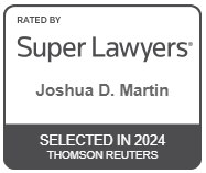 A super lawyers badge for Joshua Martin
